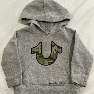 True Religion Kids Hoodie with Camo Logo Boys Size 12 Months